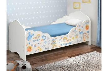 Кровать детская с бортом Малышка №3 белая