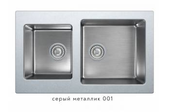 Кухонная мойка Tolero twist TTS-840 Серый металллик 001