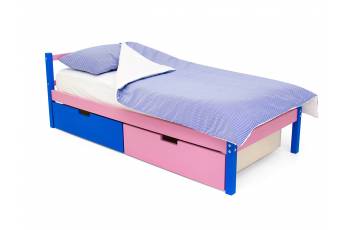 Кровать Svogen classic с ящиками синий-лаванда