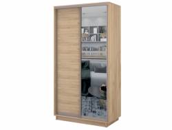 Шкаф-купе Тандем 1216х600х2400 зеркало/ЛДСП в профиле шампань