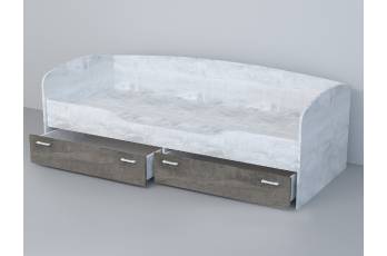 Кровать-софа Эго арт. 016 бетон светлый/камень темный