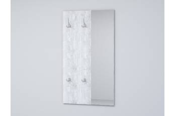 Вешалка Эго ВЗ-1 с зеркалом бетон светлый