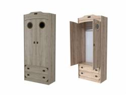 Шкаф 2-х створчатый Мираж-1 С6 с иллюминаторами