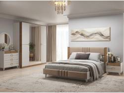 Спальня Модена белый/эбен светлый