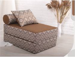 Кресло-кровать Коста коричневый с принтом