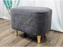 Пуф овальный Lekki велюр Grafit