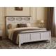 Кровать Грация-5 1600 Льняной с карнизом Дуб коньяк