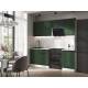 Кухня Николь 2100 мм Холст темно-зеленый