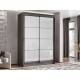Шкаф-купе Гранд-1 1600 Графит-двери Лакобель белый
