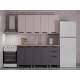 Кухонный гарнитур Магнолия 1600 мм Кашемир/Сталь