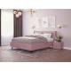Кровать Лорен с ПМ 1400х2000 мм микровелюр розовый