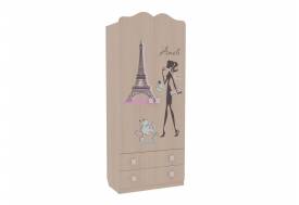 Шкаф комбинированный двухстворчатый Амели