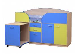 Уголок школьника Юниор 4.1 Синий+Лайм