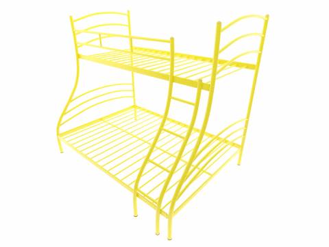 Кровать двухъярусная Глория желтая