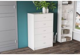 Комод Лофт 5 ящиков белый
