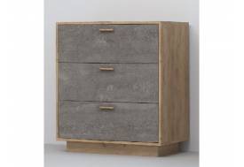 Комод Эго К-3 3 ящика камень темный цоколь