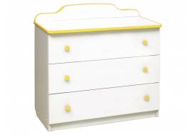 Комод с тремя ящиками Радуга желтый