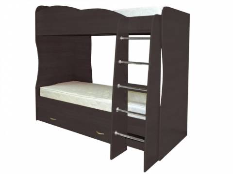 Кровать детская двухъярусная Юниор 2 венге