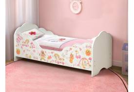 Кровать детская с бортом Малышка №4 белая