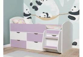 Кровать Малыш-7 белое дерево-ирис