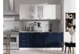 Кухня Агава МДФ 2000 акация белая-сапфир
