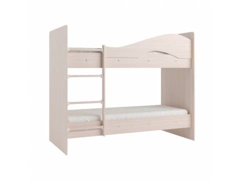 Двухъярусная кровать Мая без ящиков на латофлексах дуб млечный