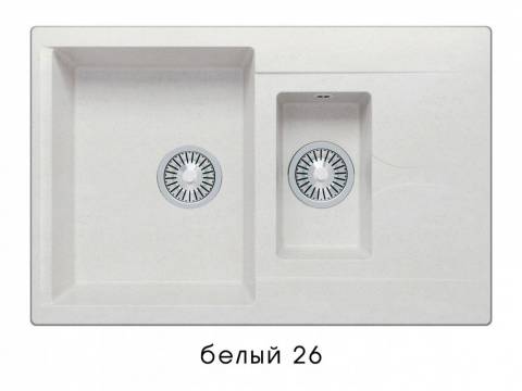 Мойка Polygran Brig-770 Белый 26