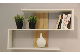 Полка Д7 Белый-дуб крафт золотой