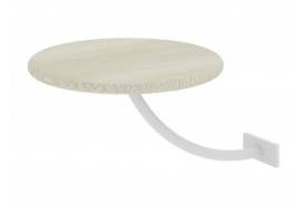 Полка прикроватная Милсон круглая белая