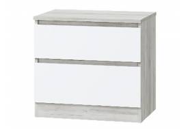 Тумба прикроватная Лори дуб серый, белый