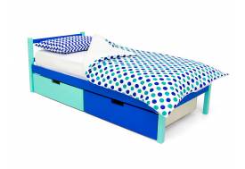 Кровать Svogen classic с ящиками мятно-синий