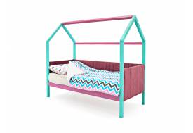 Кровать-домик мягкий Svogen мятный-лаванда