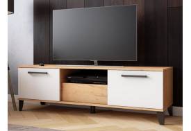 ТВ тумба ТВМ-2 дуб крафт золотой/белый