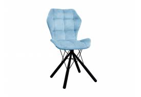 Стул Бабочка паутинка небесно-серый, черные ножки
