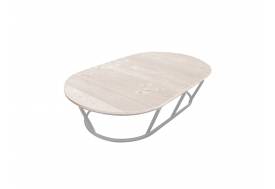 Стол Мамасан овальный без ротанга серый