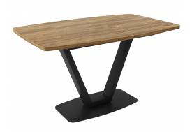 Стол Лотус раздвижной Дуб Галифакс Табак/Черный