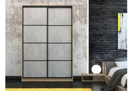 Шкаф-купе Лофт Шк16-47 1600 глубина 470 фасад МДФ бетон 3г