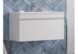 Тумба с раковиной Pulsus 100 подвесная белый