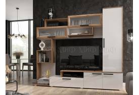 Гостиная Олимп Белый глянец холодный