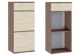 Тумба высокая Ника ТВ500 Ясень Шимо темный-светлый