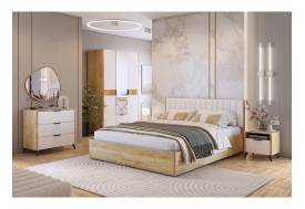 Спальня Адам дуб крафт золотой/белое дерево