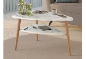 Стол журнальный Трио mini Белый мрамор