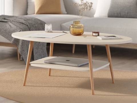 Стол журнальный Эллипс Айвори