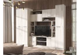 Гостиная Флора без зеркала Дуб Крафт Белый