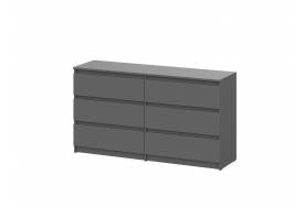 Комод с ящиками 1380 Денвер Графит серый