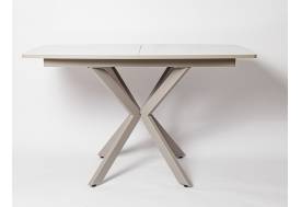 Стол Twist раздвижной раздвижной со стеклом Латте-Капучино