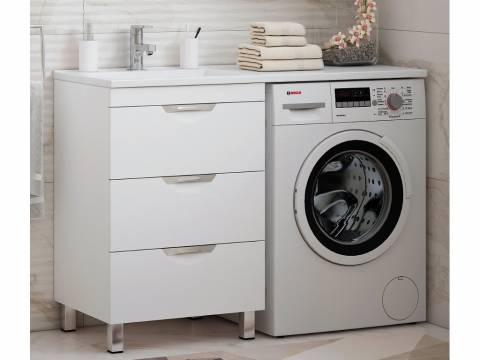 Тумба Алиот 60 напольная 3 ящика с раковиной Marshall 120