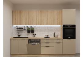 Кухонный гарнитур арт 6 Фаска Дуб сонома Пикрит 3000 мм