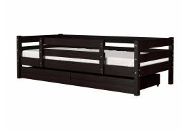 Кровать Глория с бортиком и ящиками Орех темный