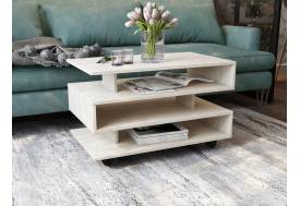 Стол журнальный №3 ВНК дуб крафт белый